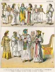 エジプトのドレス、「Trachten der Voelker」、1864年